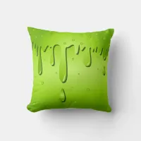 Monster Snot Green Slime Throw Pillow