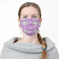 Purple and Black Mandala Adult Cloth Face Mask