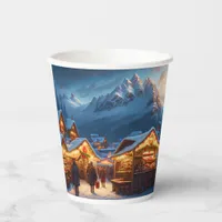 Christmas market in the mountains - custom paper cups