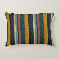 Vibrant Vertical Stripes Accent Pillow