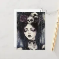  Gothic Persephone Queen of the Underworld Postcard