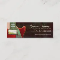 Electric Red Guitar mini business card