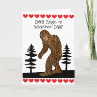 Would Rather Be Squatchin' Valentine's Day Card