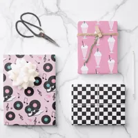 1950s Diner Birthday Wrapping Paper Sheets – Retro