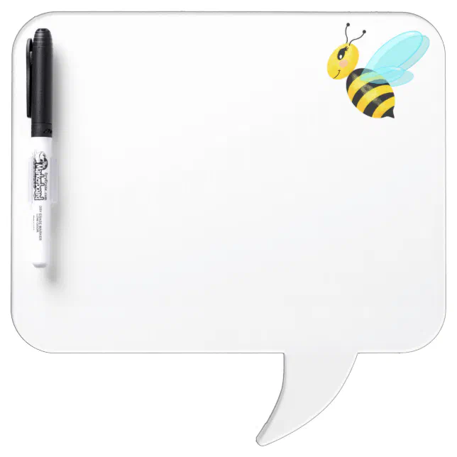 Happy bee dry erase board