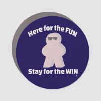In For Fun Stay For Win Gamer Motto Art Car Magnet