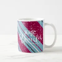 Magic and Wonder Christmas Stripes Blue ID440 Coffee Mug