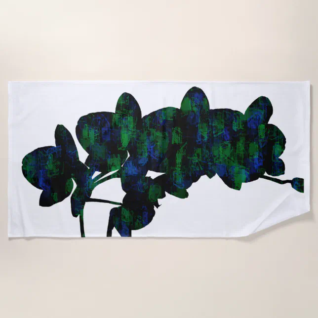 Orchids shade beach towel