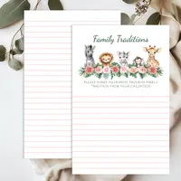 Favorite Family Tradition Baby Shower Game Card 