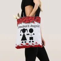 Grandma's Angels  Children Silhouette Tote Bag