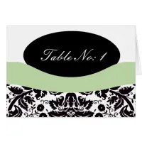 Elegant damask  table seating card