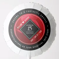 Elegant 15th Rose Wedding Anniversary Celebration Balloon