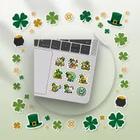 Cute Leprechaun Rainbow St. Patrick's Day Set Sticker