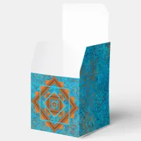 Southwest Mountain Peaks Turquoise Geometric Favor Boxes