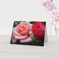 Mum We Love You Pink Red Rose Mother's Day Card