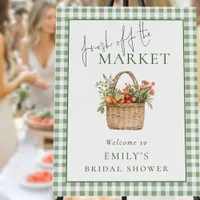 Fresh off the Market Gingham Welcome Bridal Shower Foam Board