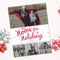 New Home Script We've Moved Holiday Moving Photo Postcard