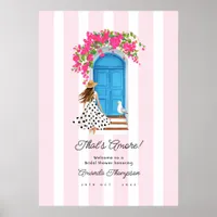 That’s Amore Italian Coastal Bridal Shower Welcome Poster