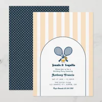 Preppy Club Tennis & Tequila Birthday Party Invitation