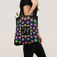 Colorful Dot Mandala Tote Bag