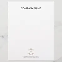 Company Name Business Logo Contact Details White Letterhead