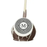 Geometric Pattern Monogram Black and White ID149 Cake Pops