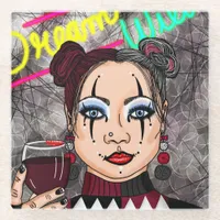 Dream Wild Goth Girl      Glass Coaster