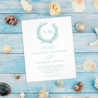 Budget Nautical Wedding Coral Reef Sea Glass Blue Flyer