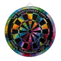 Colorful Abstract Art Personalized Dart Board