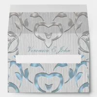 Elegant Stylish Embossed Ornaments Formal Wedding Envelope