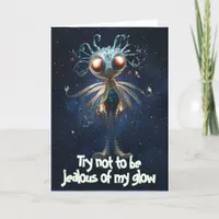 *~* Whimsical Glow Funny Magical 20 Christmas AP97 Thank You Card