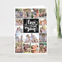Photo Collage Love You Mom 15 Pictures Card