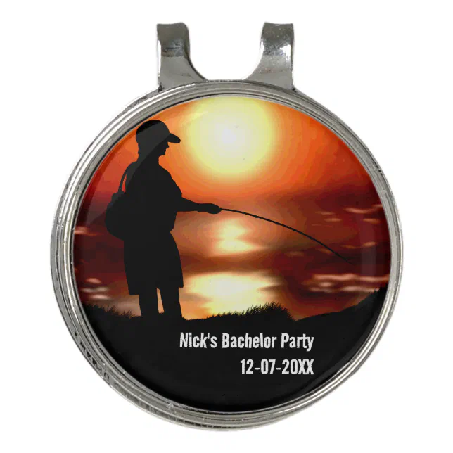 Fishing bachelor party Fishing lover Fishing party Golf Hat Clip