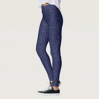 Stars and constellations on night sky leggings