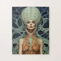 Supermodel Alien Woman Jigsaw Puzzle