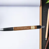 Brown business company logo name phone pen