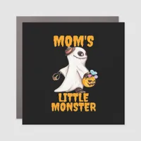 Moms Little Boo Monster Funny Graphic Car Magnet