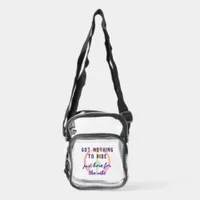 Peace Out -Concert or Festival Clear Crossbody Bag