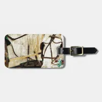 Gray Amish Buggy Horse Luggage Tag