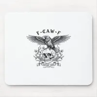 F-Caw-F Funny Crow Halloween Vintage Design Mouse Pad