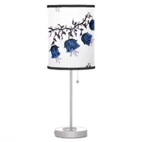 Blue Canterbury Bells on Vine Flowers Table Lamp