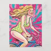 Mam There's An Issue With Your Bicycle Postcard