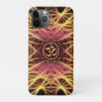 Golden Geometry Threads OM Symbol iPhone 11 Pro Case