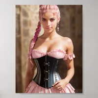 Pink Hair Sexy Ren Fair Pirate Lady Poster