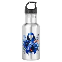 Myalgic Encephalomyelitis ME/CFS Awareness Ribbon Stainless Steel Water Bottle