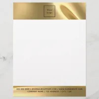 Gold white elegant business logo letterhead