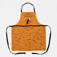 Happy Hallowine! Halloween Wine Pun Apron