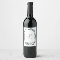 Botanical Monogram Wine Label