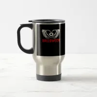 Eye Halloween - Skeleton Hands Heart Travel Mug
