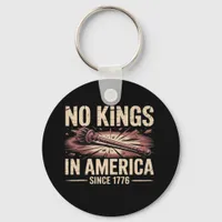 No Kings In America Since 1776 King Free Classic V Keychain